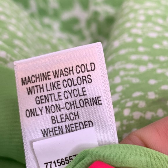 APT 9 Beautiful Green‎ Floral Blouse Small Pleated Off Shoulder Cute Bow Tie - Picture 8 of 12